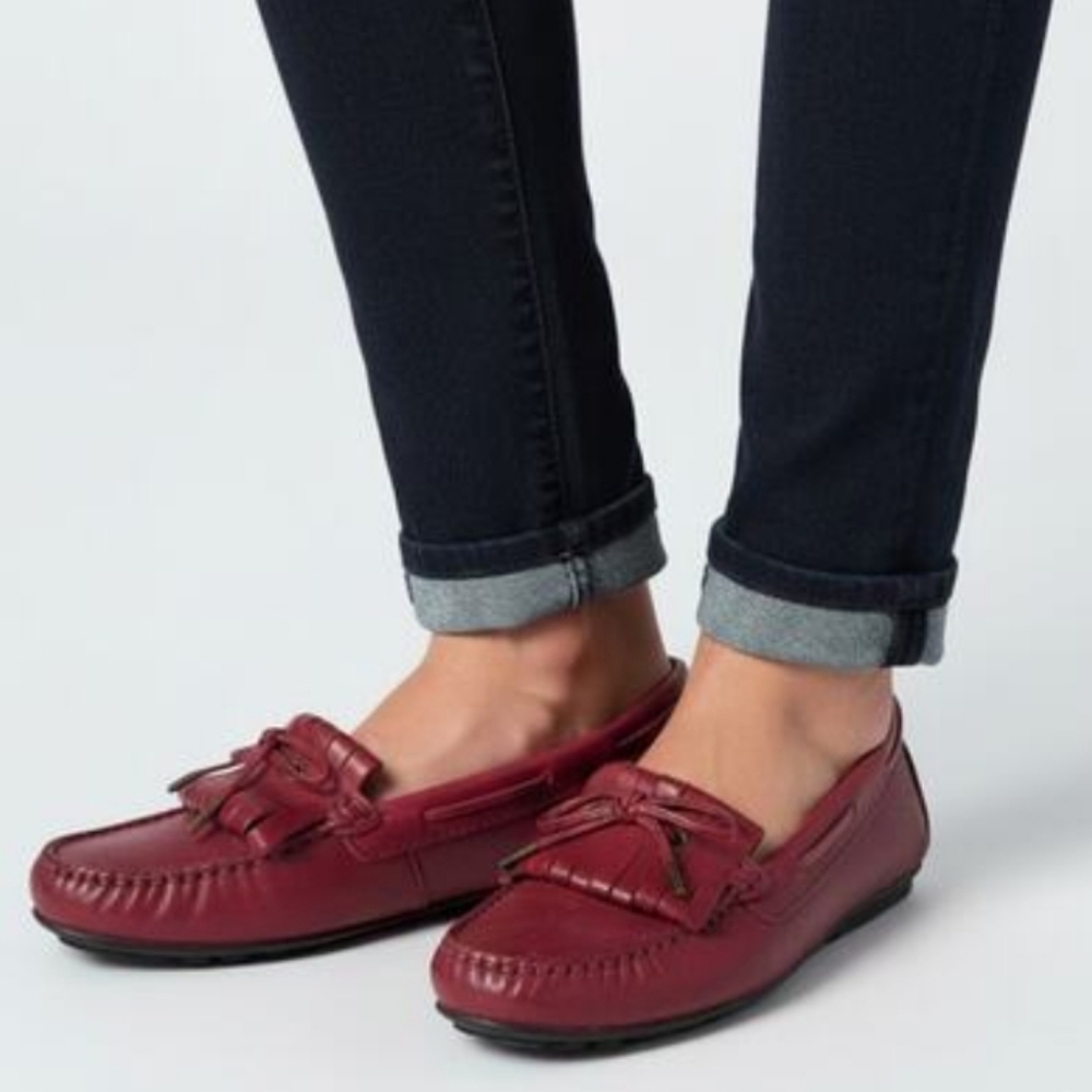 SEBAGO Meriden Kiltie Loafer Moccasin Dark Red Leather 7.5